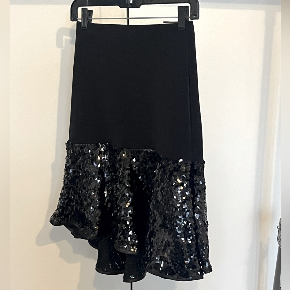 Zdenka Arko Latin Dancewear Skirt Black with Sequins Women’s Medium
